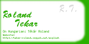 roland tekar business card